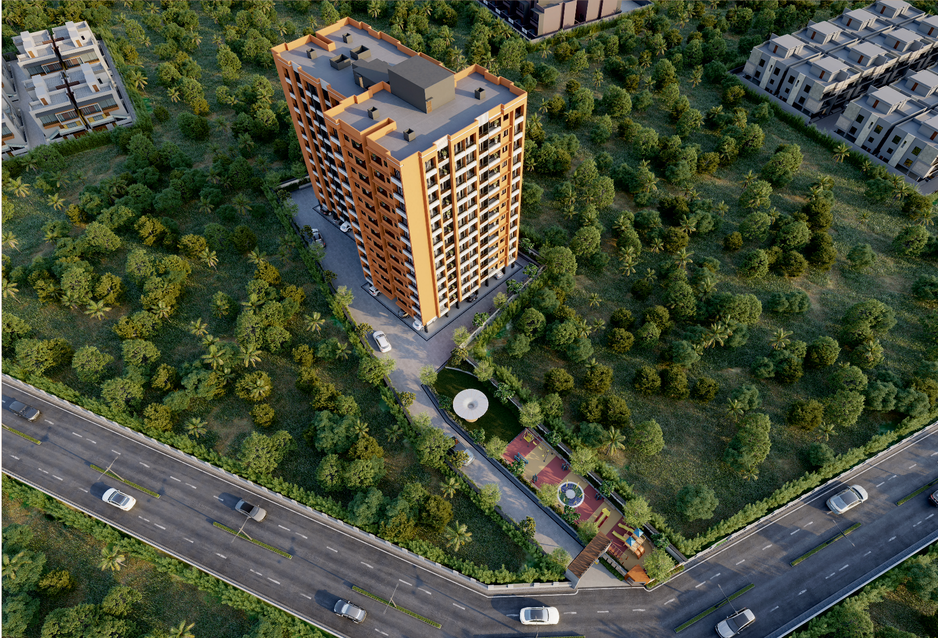 Shivam Srushti aerial top view